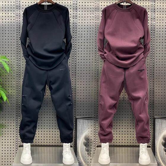 Spring and Autumn New Internet celebrity trendy solid color sweatshirt and trousers two-piece men's splicing versatile sports and casual suit trendy
Spring and Autumn New Internet celebrity trendy solid color sweatshirt and trousers two-piece men's splicing versatile sports and casual suit trendy