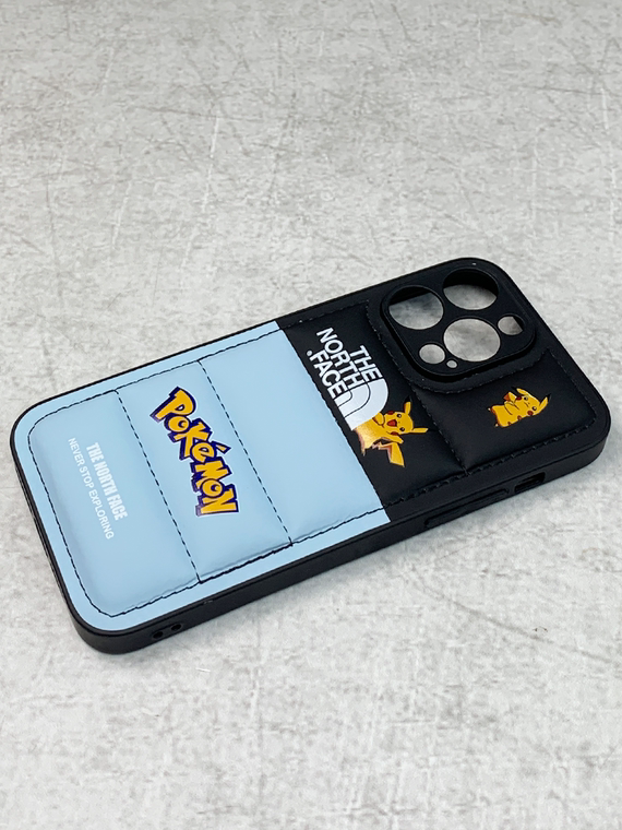 Pokemon The North Face New Pikachu Puffy Puffer Down Jacket 15, 14, 13, 12, 11 iPhone Case