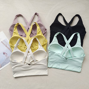 Cross beautiful back sports underwear women's high-intensity gathering running fitness vest shock-proof yoga integrated bra 
Cross beautiful back sports underwear women's high-intensity gathering running fitness vest shock-proof yoga integrated bra