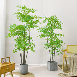 Artificial Green Plant Nandina Bamboo, Simulated Plant for Living Room, Large Indoor Floor-Standing Potted Plant, Landscaping Decoration, Fake Flower Tree Artificial Green Plant Nandina Bamboo, Simulated Plant for Living Room, Large Indoor Floor-Standing Potted Plant, Landscaping Decoration, Fake Flower Tree