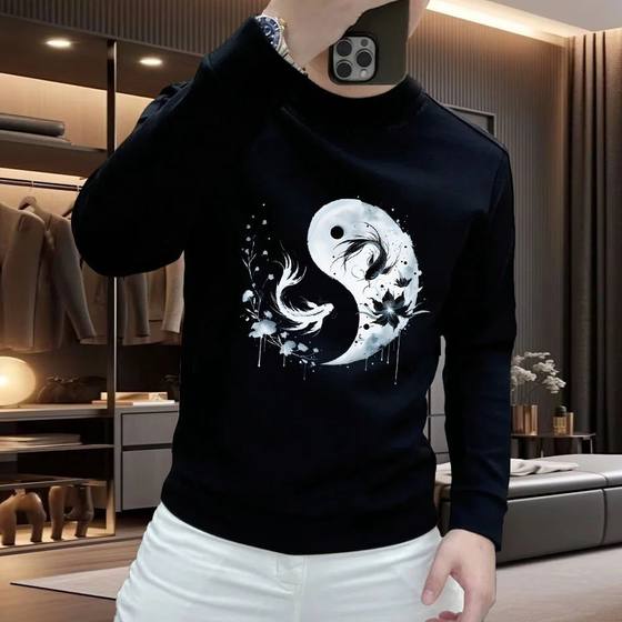 2025 autumn and winter new sweatshirt for men Chinese style high-end heavy Tai Chi picture printed white inner long-sleeved top
2025 autumn and winter new sweatshirt for men Chinese style high-end heavy Tai Chi picture printed white inner long-sleeved top