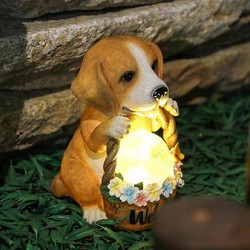Solar Light Cute Dog Welcome Sign Night Light Simulated Animal Outdoor Courtyard Garden Balcony Decoration Ornaments Solar Light Cute Dog Welcome Sign Night Light Simulated Animal Outdoor Courtyard Garden Balcony Decoration Ornaments
