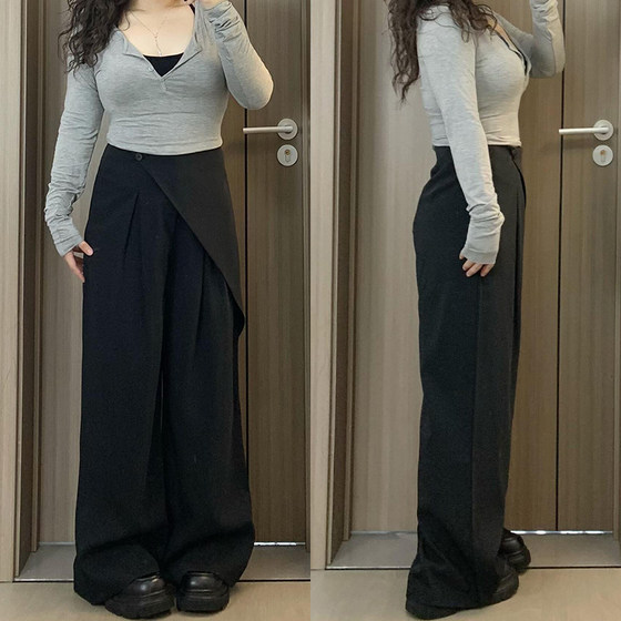 300*0.5kg large size women's black loose slim suit pants for women new style fat mm simple and high-end casual pants
300*0.5kg large size women's black loose slim suit pants for women new style fat mm simple and high-end casual pants