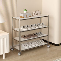 Second-Hand Usm Stainless Steel Shoe Rack Simple and Removable Home Entrance Door Multi-Layer Storage Space-Saving Dust-Proof Shoe Cabinet Second-Hand Usm Stainless Steel Shoe Rack Simple and Removable Home Entrance Door Multi-Layer Storage Space-Saving Dust-Proof Shoe Cabinet
