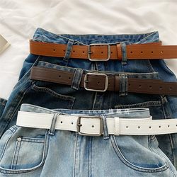 Pin Buckle Belt for Men, Korean Style, ins Jeans Belt, Trendy, Unisex, Vintage, Simple, Versatile Belt Pin Buckle Belt for Men, Korean Style, ins Jeans Belt, Trendy, Unisex, Vintage, Simple, Versatile Belt