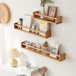 Solid Wood Wall Shelf, Wall-Mounted Book and Magazine Rack, Newspaper and Magazine Storage Rack, Bookshelf, Wall-Mounted Kitchen Spice Rack Solid Wood Wall Shelf, Wall-Mounted Book and Magazine Rack, Newspaper and Magazine Storage Rack, Bookshelf, Wall-Mounted Kitchen Spice Rack