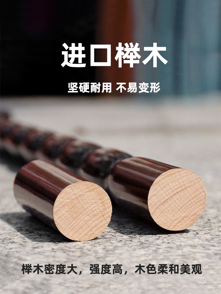 老人拐杖实木四脚防滑鸡翅木手杖老年人轻便捌杖龙头红木扶手拐棍