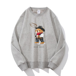 2025 Fall and winter New arrival Teenager Cowboy Bear Crewneck Sweatshirt Men's Casual Long sleeves Base Shirt Hatless Tops Fleece-lined 2025 Fall and winter New arrival Teenager Cowboy Bear Crewneck Sweatshirt Men's Casual Long sleeves Base Shirt Hatless Tops Fleece-lined