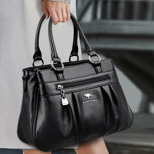 Kaidi Kangaroo Women's Bag Brand Genuine Leather Mom Bag 2025 New Fashion and Atmospheric Middle-aged Women's Bag Handbag 
Kaidi Kangaroo Women's Bag Brand Genuine Leather Mom Bag 2025 New Fashion and Atmospheric Middle-aged Women's Bag Handbag