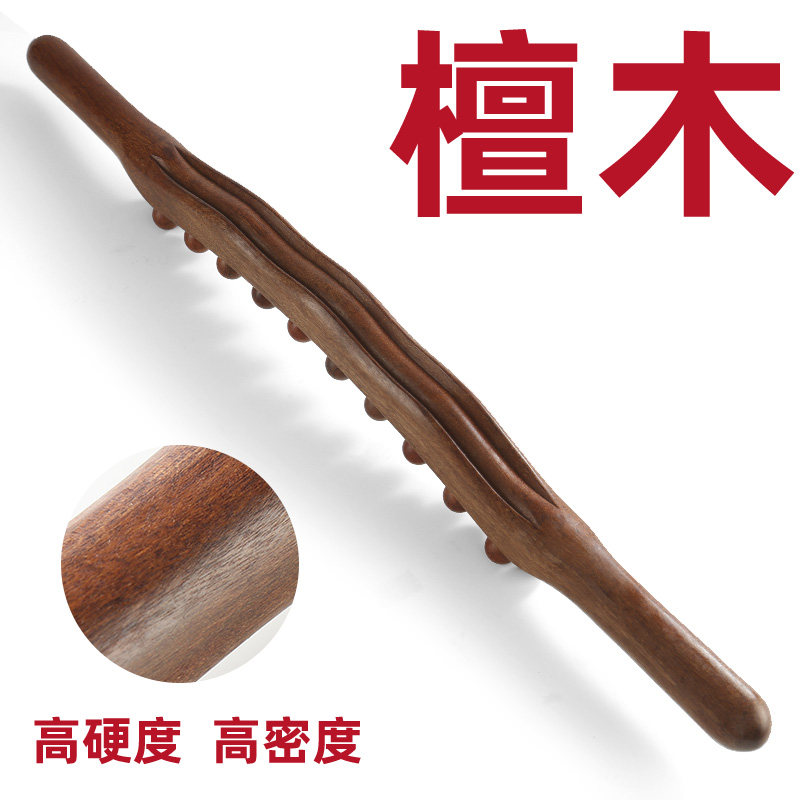 너도밤나무 31구슬 힘줄 롤링 스틱, 마사지 스틱, 스크래핑 스틱, 가정 경락 준설 및 등 개방용 전신 범용 건식 힘줄 스틱-