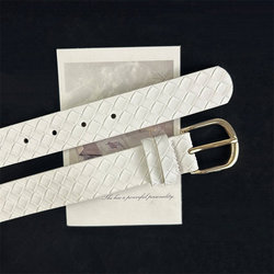 Plaid White Belt Women's Easiest for Match Decorative Jeans Belt Women's Fashion Retro Student ins Wind Belt Girls Plaid White Belt Women's Easiest for Match Decorative Jeans Belt Women's Fashion Retro Student ins Wind Belt Girls