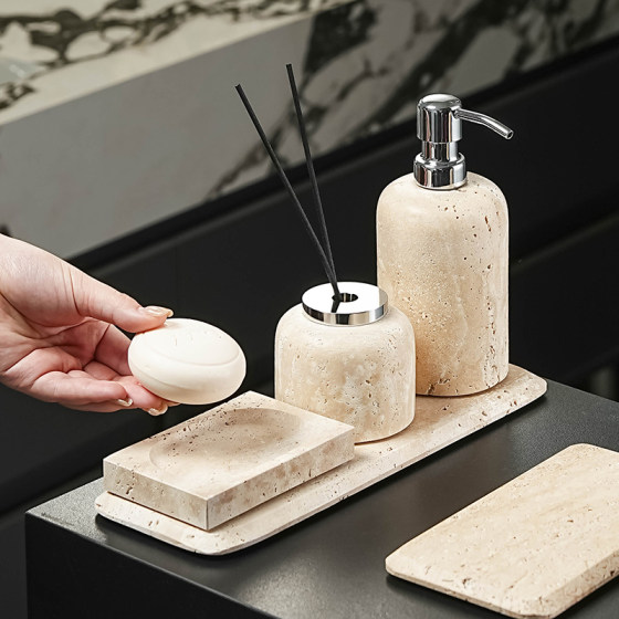 Medieval style natural yellow travertine bathroom home aromatherapy ornaments bathroom supplies kit washbasin hand sanitizer bottle 
Medieval style natural yellow travertine bathroom home aromatherapy ornaments bathroom supplies kit washbasin hand sanitizer bottle