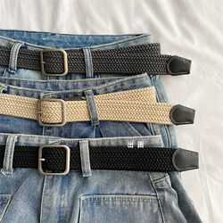 2025 New Woven Belt Men's Belt Women's Jeans Belt Military Training Trendy ins Style Young People Canvas 2025 New Woven Belt Men's Belt Women's Jeans Belt Military Training Trendy ins Style Young People Canvas