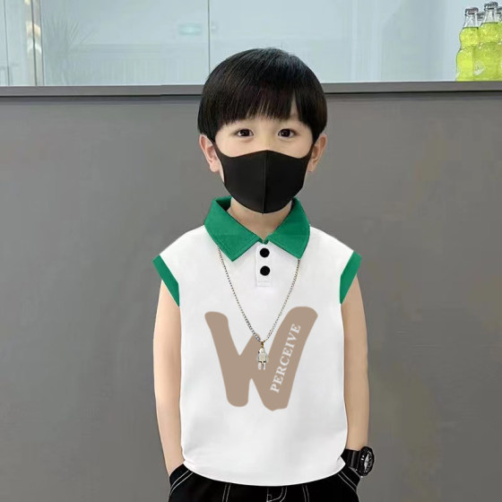 Pure cotton boy sleeveless vest T-shirt wearing summer new style children's baby cartoon handsome POLO lapel top
Pure cotton boy sleeveless vest T-shirt wearing summer new style children's baby cartoon handsome POLO lapel top