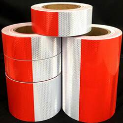 20CM wide truck reflective stickers car red and white reflective strips garage guardrails highway anti-collision warning stickers reflective film 20CM wide truck reflective stickers car red and white reflective strips garage guardrails highway anti-collision warning stickers reflective film