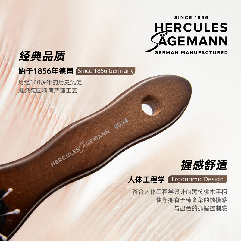 독일 HEGELI 에어백 에어 쿠션 강모 빗은 휴대하기 쉽고 머리 비늘을 닫으며 짧은 머리를 가진 여성에게 적합합니다 9044-