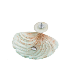 Fashionable and Simple Washbasin Bathroom Tempered Glass Art Basin Creative Seashell Countertop Basin Small Size Washbasin Fashionable and Simple Washbasin Bathroom Tempered Glass Art Basin Creative Seashell Countertop Basin Small Size Washbasin