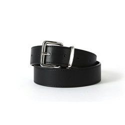 Black Bean Hum Hum Black Simple Versatile High-End Silver Buckle Belt Casual Trendy Jeans Accessory Belt for Women Black Bean Hum Hum Black Simple Versatile High-End Silver Buckle Belt Casual Trendy Jeans Accessory Belt for Women