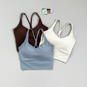 Beautiful back sports lingerie women's one-piece fitness bra gathering shock-proof breast collection yoga vest Pilates suspender strap 
Beautiful back sports lingerie women's one-piece fitness bra gathering shock-proof breast collection yoga vest Pilates suspender strap