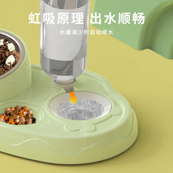Cat bowl pet supplies stainless steel automatic drinking water anti-black chin pet bowl dog bowl cat food bowl Cat bowl pet supplies stainless steel automatic drinking water anti-black chin pet bowl dog bowl cat food bowl