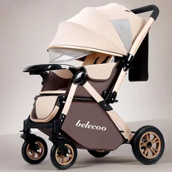 High view baby stroller can sit and lie light Foldable baby umbrella two-way baby stroller shock absorption stroller High view baby stroller can sit and lie light Foldable baby umbrella two-way baby stroller shock absorption stroller