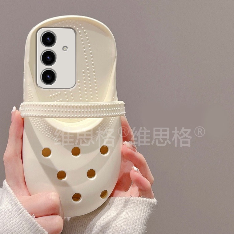 Croc With Jibbitz Girls Funny Cartoon 3D Silicone TPU S24, S24 Plus, S24 Ultra, S23, S23 Plus, S23 Ultra Samsung Phone Case