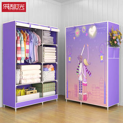 Simple Wardrobe with Fabric and Steel Frame, Assembled Storage Cabinet, Dustproof Folding Storage Cabinet, Dormitory Bedroom Home Fabric Wardrobe Simple Wardrobe with Fabric and Steel Frame, Assembled Storage Cabinet, Dustproof Folding Storage Cabinet, Dormitory Bedroom Home Fabric Wardrobe