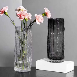 Simple Glass Vase, Transparent, for Fresh Flowers, Lilies, Lucky Bamboo, High-End Creative Living Room Flower Arrangement Ornament Simple Glass Vase, Transparent, for Fresh Flowers, Lilies, Lucky Bamboo, High-End Creative Living Room Flower Arrangement Ornament