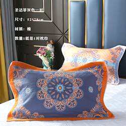 Pure cotton gauze pillow cover for a couple, pure cotton pillow cover, soft sweat-absorbent student dormitory Nordic style Pure cotton gauze pillow cover for a couple, pure cotton pillow cover, soft sweat-absorbent student dormitory Nordic style