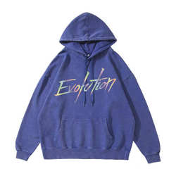 Nicholas Tse Concert Laser-Style 380g Vintage Washed Long-Sleeve Ribbed Pure Cotton Hooded Sweatshirt with Back Hem Nicholas Tse Concert Laser-Style 380g Vintage Washed Long-Sleeve Ribbed Pure Cotton Hooded Sweatshirt with Back Hem