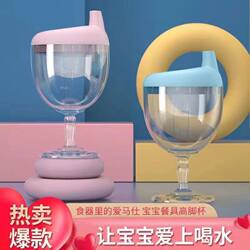 Baby tableware goblet creative duckbill children's milk bottle milk juice scale anti-fall learning drinking cup wine cup Baby tableware goblet creative duckbill children's milk bottle milk juice scale anti-fall learning drinking cup wine cup