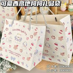 Cute West Highland Dog Gift Bag with Cartoon Pattern, Creative White Cardboard, High Appearance Value, Large Capacity Tote Bag for Gift Giving Cute West Highland Dog Gift Bag with Cartoon Pattern, Creative White Cardboard, High Appearance Value, Large Capacity Tote Bag for Gift Giving