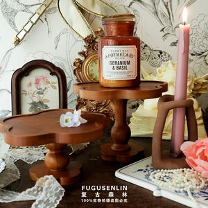 Spot quick delivery retro forest flower-shaped wooden high-foot tray dessert plate afternoon tea cake aromatherapy jewelry tray 
Spot quick delivery retro forest flower-shaped wooden high-foot tray dessert plate afternoon tea cake aromatherapy jewelry tray