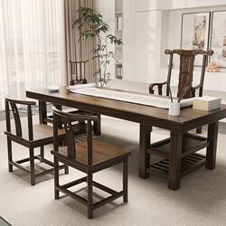 Solid wood large board desk writing table new Chinese style home living room calligraphy table bedroom computer table office conference table Solid wood large board desk writing table new Chinese style home living room calligraphy table bedroom computer table office conference table