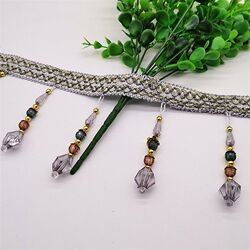 European curtain lace decoration lace square crystal bead accessories hanging spike tassel auxiliary materials European curtain lace decoration lace square crystal bead accessories hanging spike tassel auxiliary materials