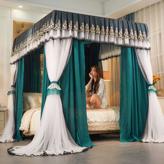 Luxury European -style landing double -layered light cloth curtain four -pillar guide rail -type bed mantra net
Luxury European -style landing double -layered light cloth curtain four -pillar guide rail -type bed mantra net