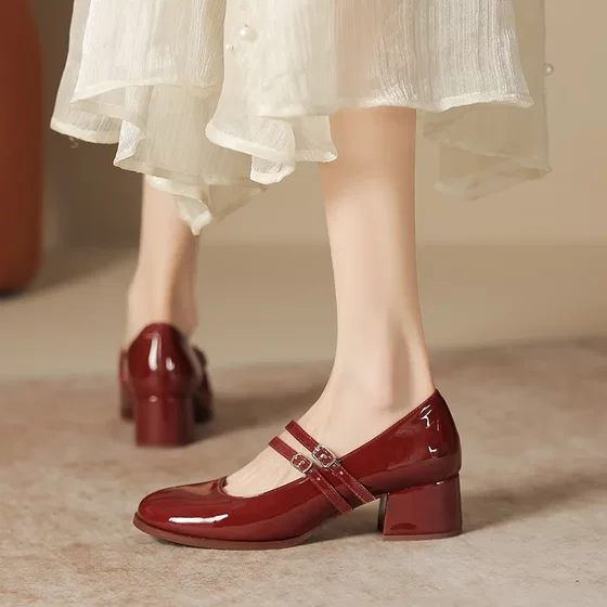 Flat leather single shoes thick heel 2025 new red Mary Jane small leather shoes retro women's shoes bridal engagement shoes
Flat leather single shoes thick heel 2025 new red Mary Jane small leather shoes retro women's shoes bridal engagement shoes