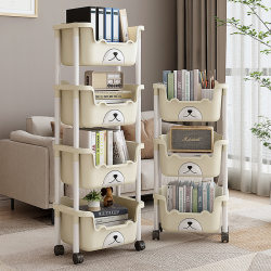 New arrival kids Cart Storage Rack Floor Bookshelf Baby Products For Home Movable Snack Storage Box Toy New arrival kids Cart Storage Rack Floor Bookshelf Baby Products For Home Movable Snack Storage Box Toy