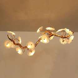 Postmodern light luxury full copper restaurant chandelier luxury creative villa restaurant personality crystal art branch chandelier Postmodern light luxury full copper restaurant chandelier luxury creative villa restaurant personality crystal art branch chandelier