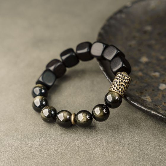 Quick-fast design obsidian bracelet, personalized mixed and matched ebony single-loop bracelet hand jewelry for men
Quick-fast design obsidian bracelet, personalized mixed and matched ebony single-loop bracelet hand jewelry for men