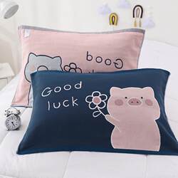 A pair of four-layer pure cotton gauze pillow covers, 100% cotton Nordic sweat-absorbent four-season thickened pillow cover A pair of four-layer pure cotton gauze pillow covers, 100% cotton Nordic sweat-absorbent four-season thickened pillow cover