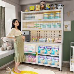 Baby steel feeding table newborn baby supplies storage rack milk bottle milk powder storage rack dust-proof debris cabinet Baby steel feeding table newborn baby supplies storage rack milk bottle milk powder storage rack dust-proof debris cabinet