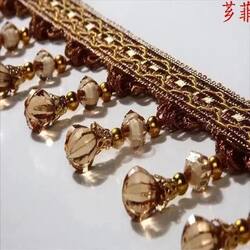 2021 European style curtain lace crystal beads hanging ball lace tassel edge accessories pendant decorative accessories pumpkin 2021 European style curtain lace crystal beads hanging ball lace tassel edge accessories pendant decorative accessories pumpkin