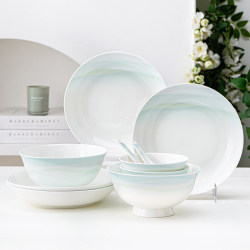 Jingdezhen Underglaze Color Tableware Set for 2 People, Gift Box, High-End Bowls and Plates, 2025 New Model, Household Housewarming Bowls and Plates Jingdezhen Underglaze Color Tableware Set for 2 People, Gift Box, High-End Bowls and Plates, 2025 New Model, Household Housewarming Bowls and Plates