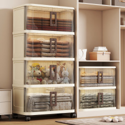 Thickened Household Plastic Folding Storage Cabinet with Sliding Doors, No Installation Required, Clothes Storage Cabinet, Baby Wardrobe, Toy Cabinet Thickened Household Plastic Folding Storage Cabinet with Sliding Doors, No Installation Required, Clothes Storage Cabinet, Baby Wardrobe, Toy Cabinet