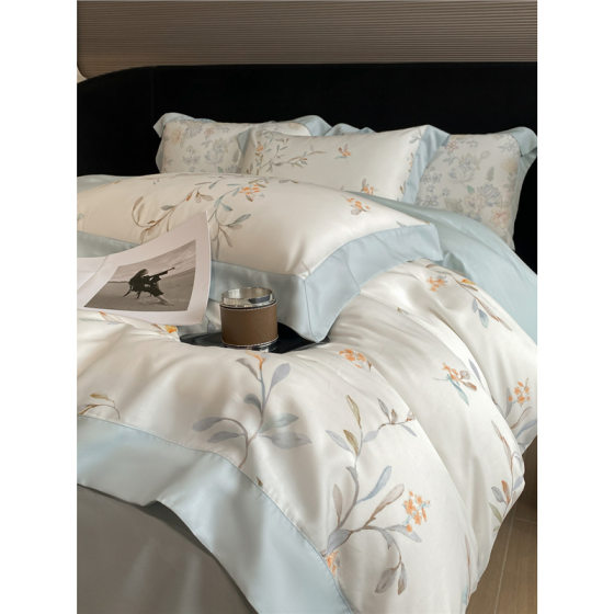 Class A mother and baby grade 180-piece Lanjing Tianshi four-piece set summer cool ice silk naked sleeping sheets and quilt cover bedding
Class A mother and baby grade 180-piece Lanjing Tianshi four-piece set summer cool ice silk naked sleeping sheets and quilt cover bedding