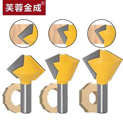1/2 handle 3-piece set multi-sided knife bird mouth interface knife 6 sides 8 sides 12 sides multi-purpose knife tenon joint knife woodworking router 1/2 handle 3-piece set multi-sided knife bird mouth interface knife 6 sides 8 sides 12 sides multi-purpose knife tenon joint knife woodworking router