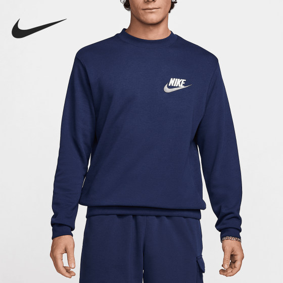 Nike/Nike genuine autumn and winter new men's loose casual round neck pullover sweatshirt FB7685-410 
Nike/Nike genuine autumn and winter new men's loose casual round neck pullover sweatshirt FB7685-410