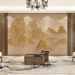 Ink landscape wall covering TV background wall living room wallpaper Ink landscape wall covering TV background wall living room wallpaper