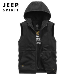 JEEP Jeep Hooded Vest Loose Large Size JEEP Jeep Hooded Vest Loose Large Size